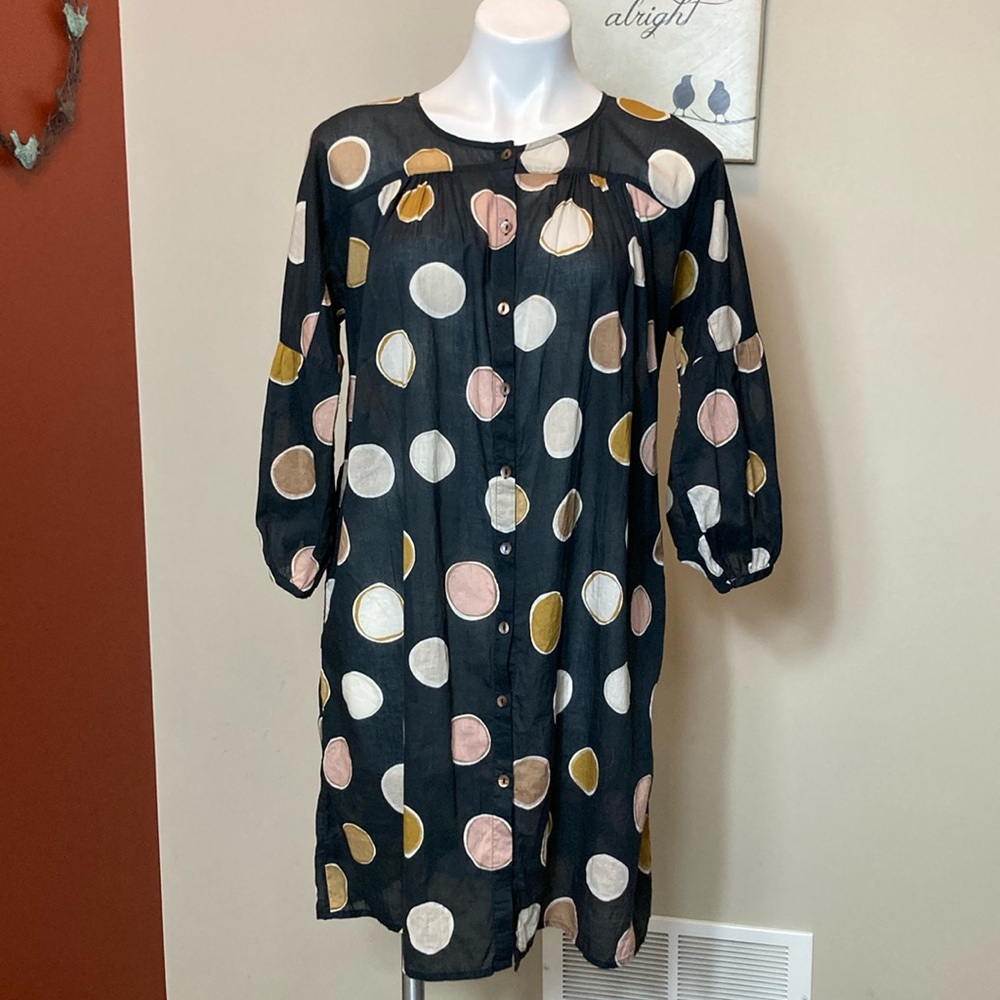 🐬Gudrun Sjoden lightweight Big Dots  Mini Dress